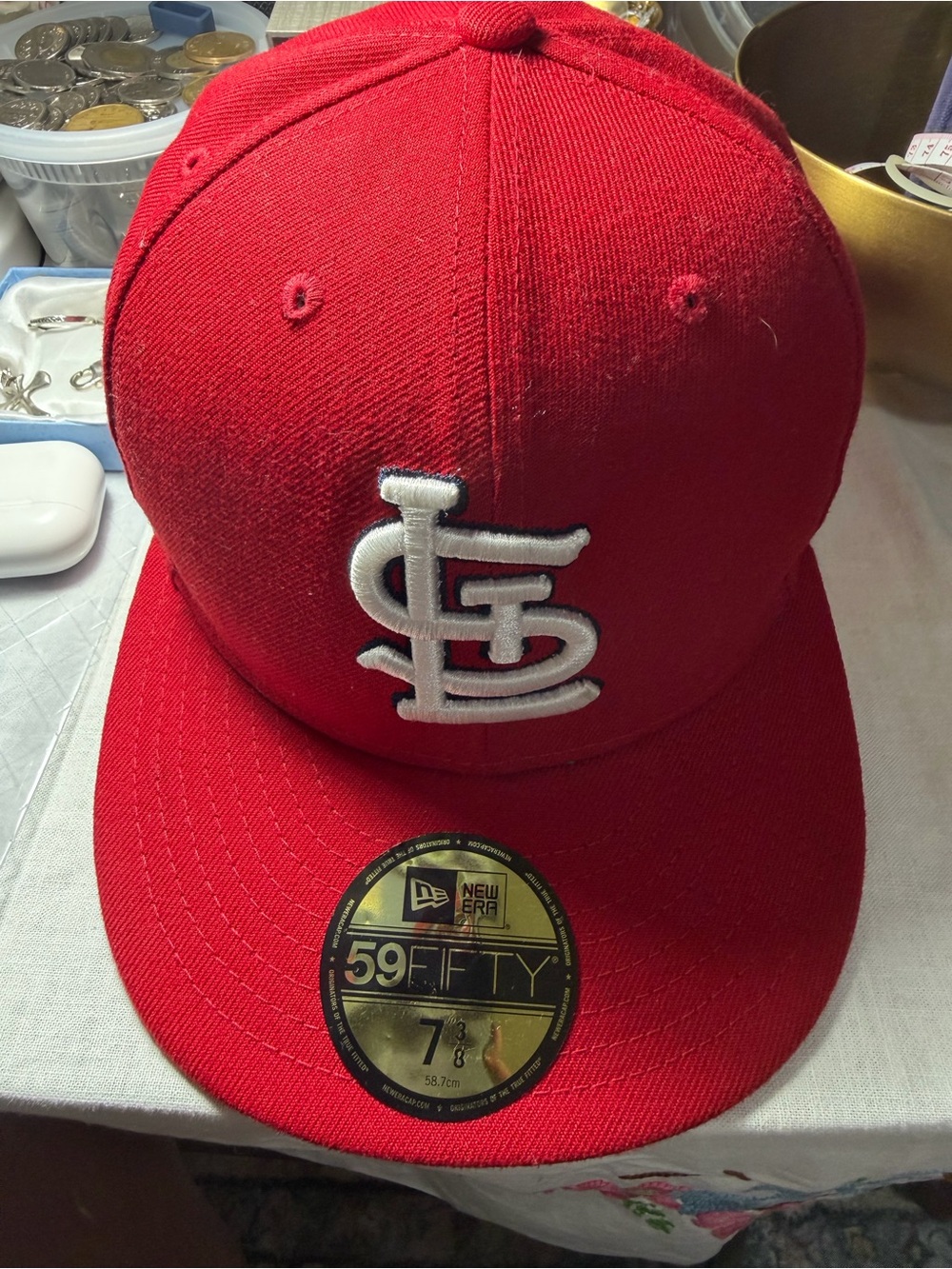 New Era Red 59FIFTY Fitted MLB Cap Interior